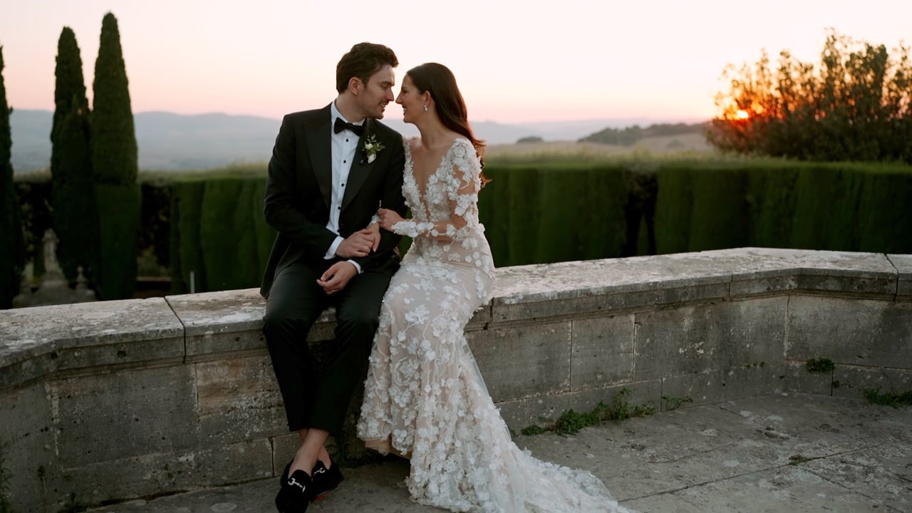 Wedding Film at La Foce in Tuscany, Italy